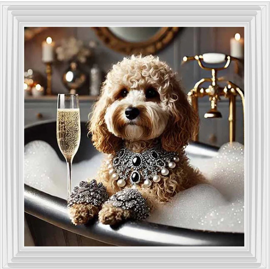 Glamarous Cockapoo- Liquid art