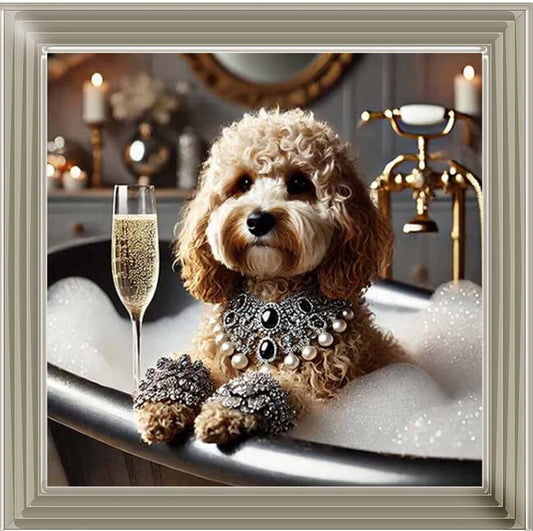 Glamarous Cockapoo- Liquid art