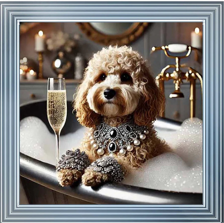 Glamarous Cockapoo- Liquid art