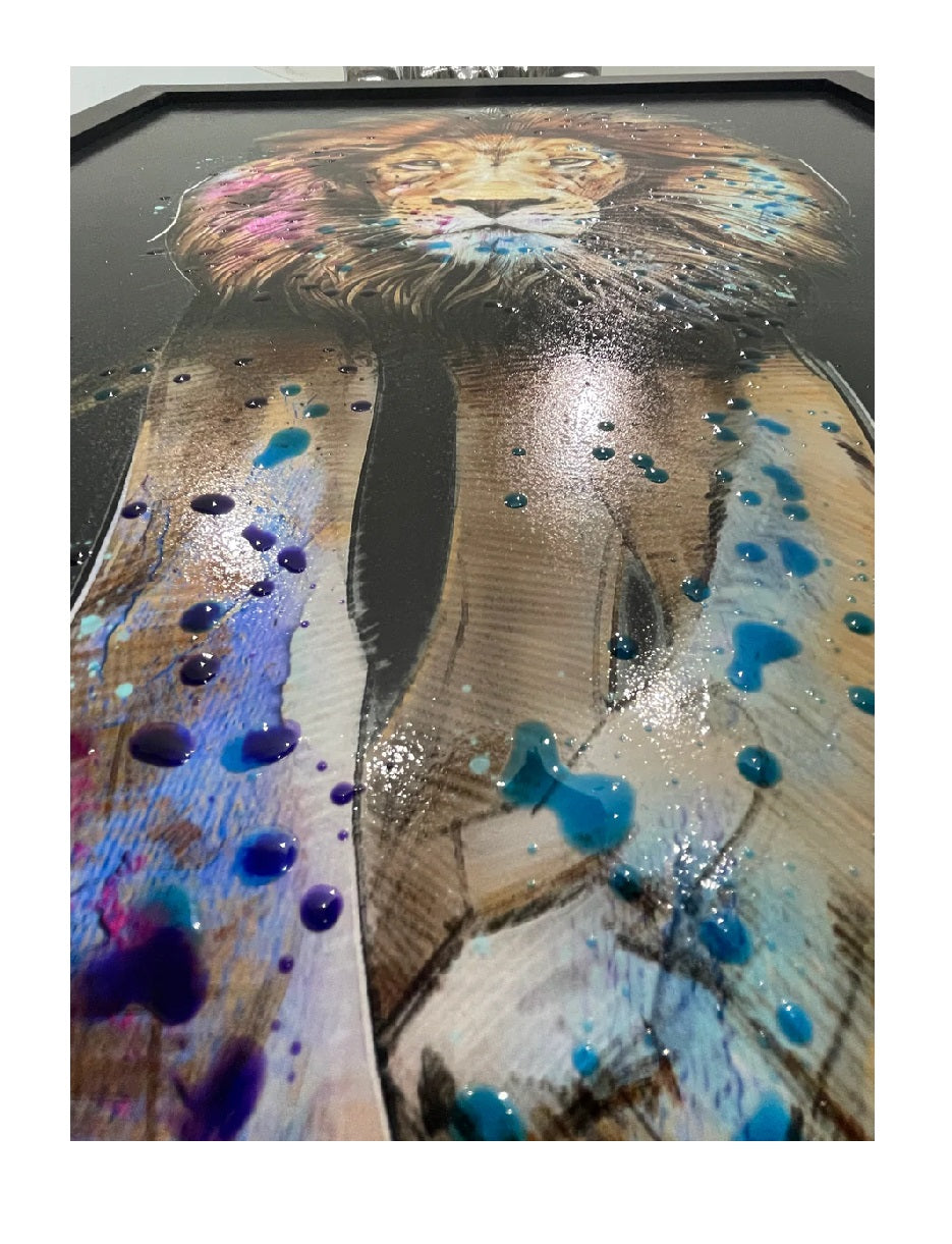 Colourful Lion- Over-varnish