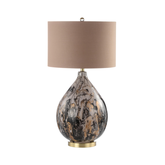 Brown & Gold Abstract Lamp