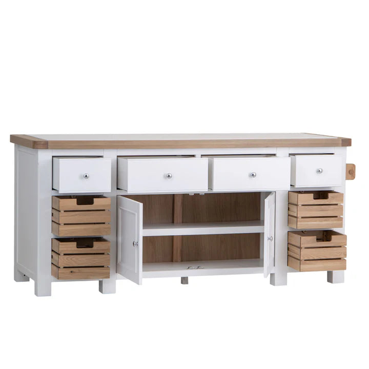 Clearwater Large Kitchen Island - Worktop made with quartz