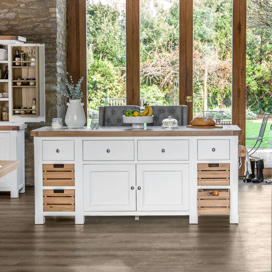 Clearwater Large Kitchen Island - Worktop made with quartz