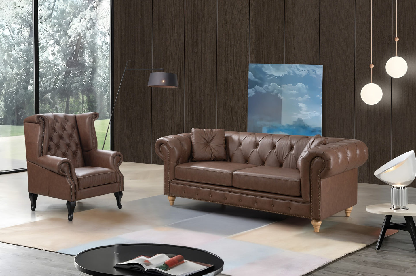 Chesterfield Full Leather Sofas & Chairs