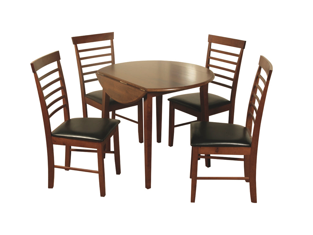 Holland Dark round DropLeaf table & 4 chairs
