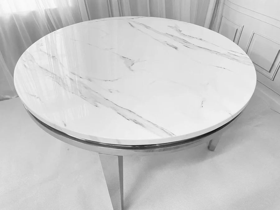 Luciano Marble Round Dining 1.3 Table