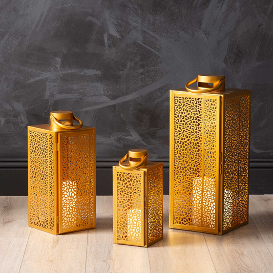 Gold Lanterns set of 3
