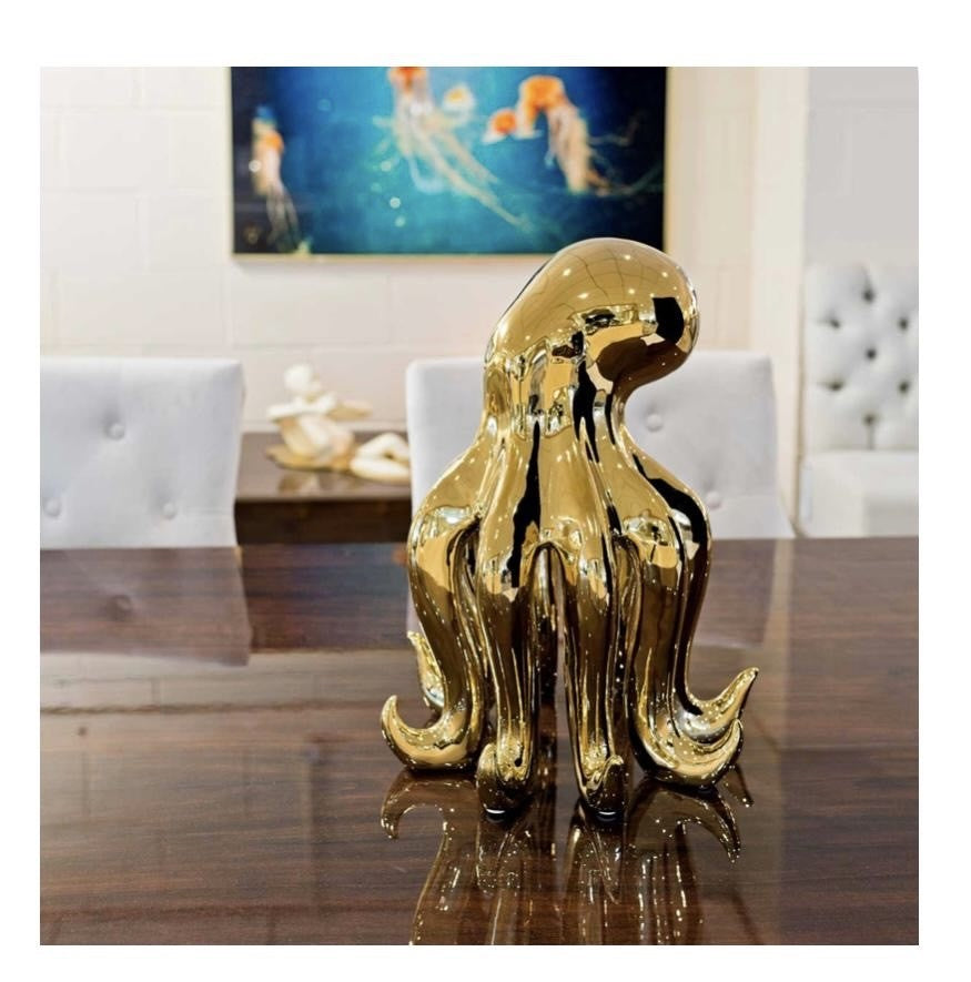 Large Ceramic Gold Octopus