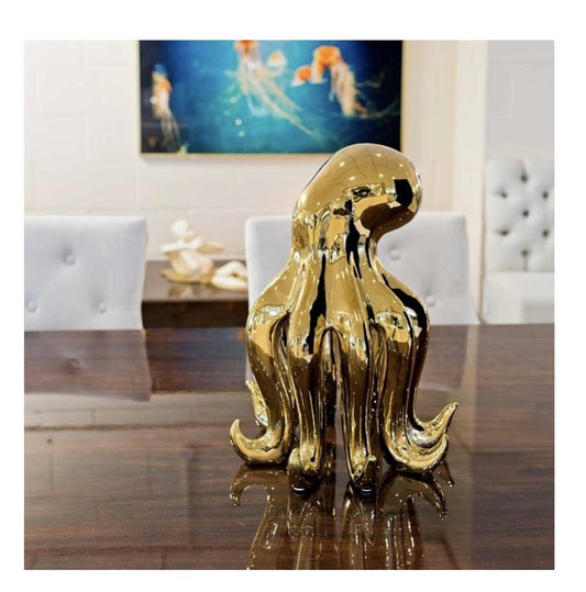 Large Ceramic Gold Octopus