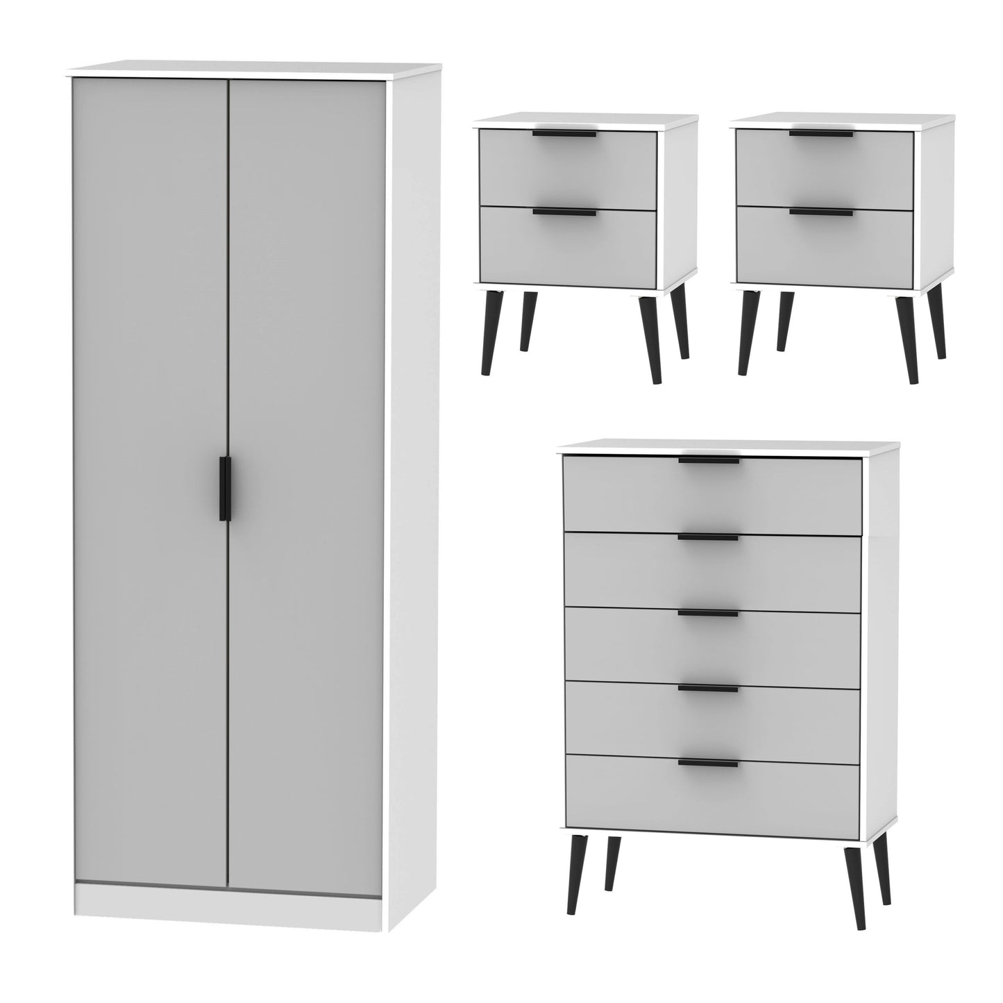 Tokyo Range -OFFER - 2 door robe, Chest & 2x bedsides