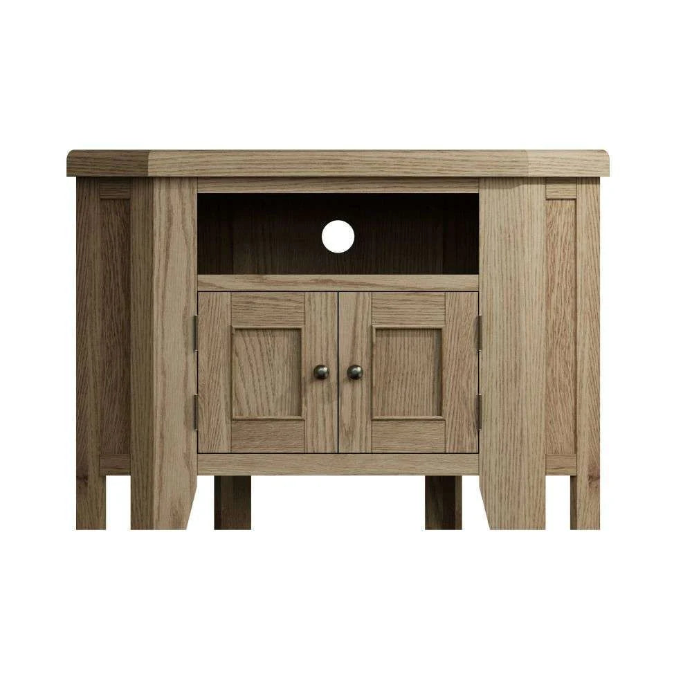 HO-Smoked Oak Corner Tv unit