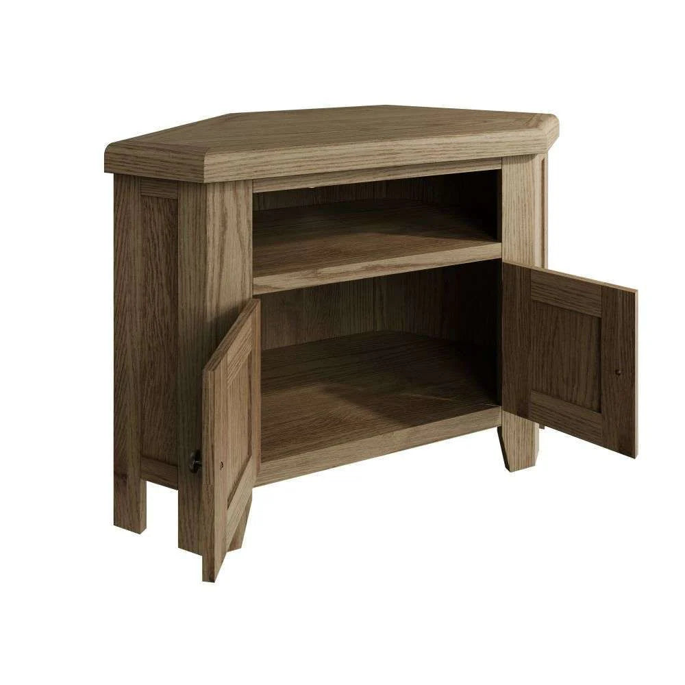 HO-Smoked Oak Corner Tv unit