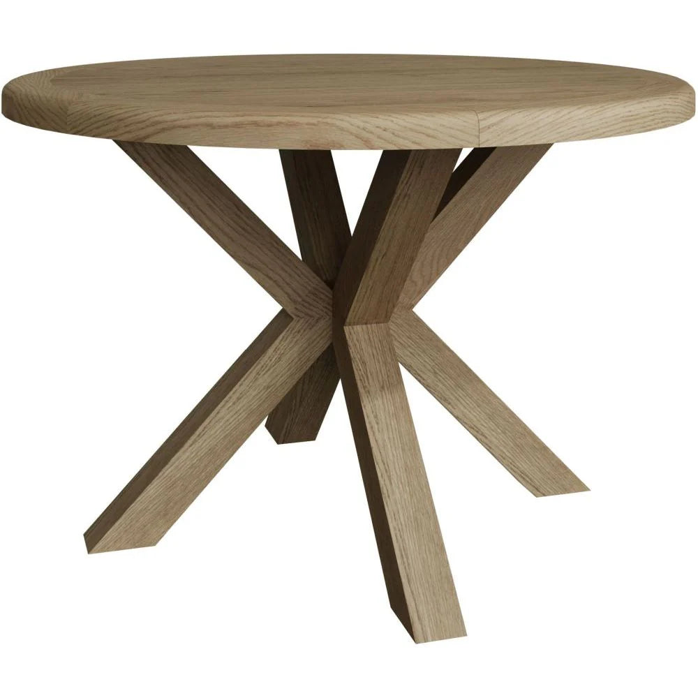 HO-Smoked Oak 120 Round Table & 4 Chairs