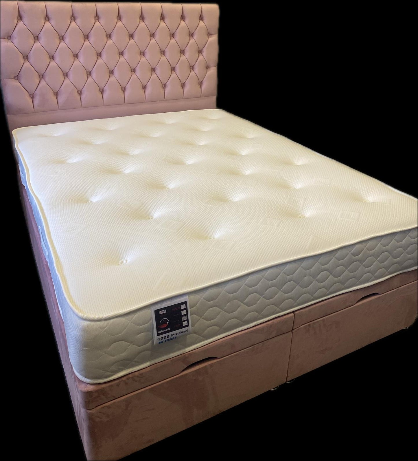 Complete Pocket sprung ottoman Bed with Headboard