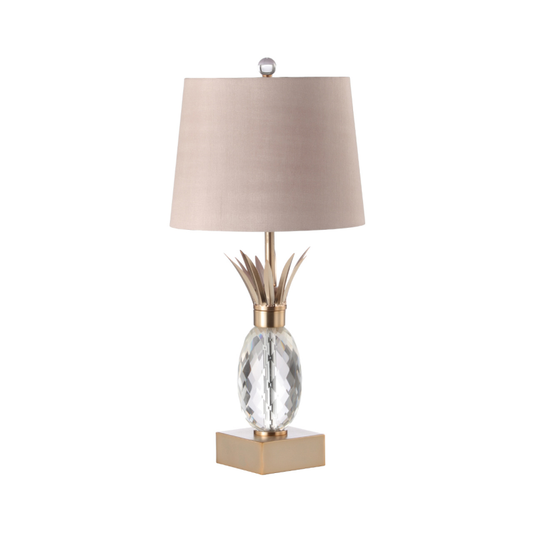 Pineapple Table lamp with faux Silk shade
