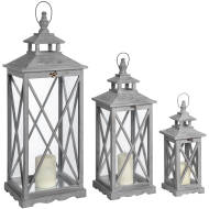 Grey Lanterns -set of 3