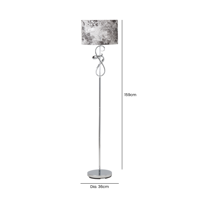 Swirl Floor Lamp Grey