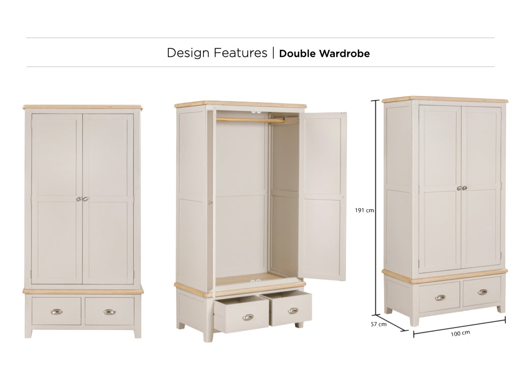 Walsingham 2 door 2 Drawer wardrobe