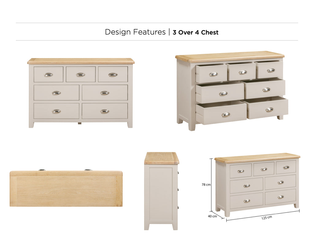 Walsingham 3 over 4 drawer chest