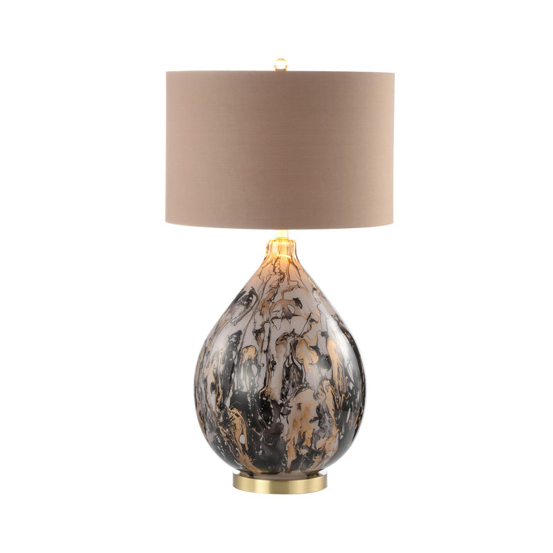 Brown & Gold Abstract Lamp