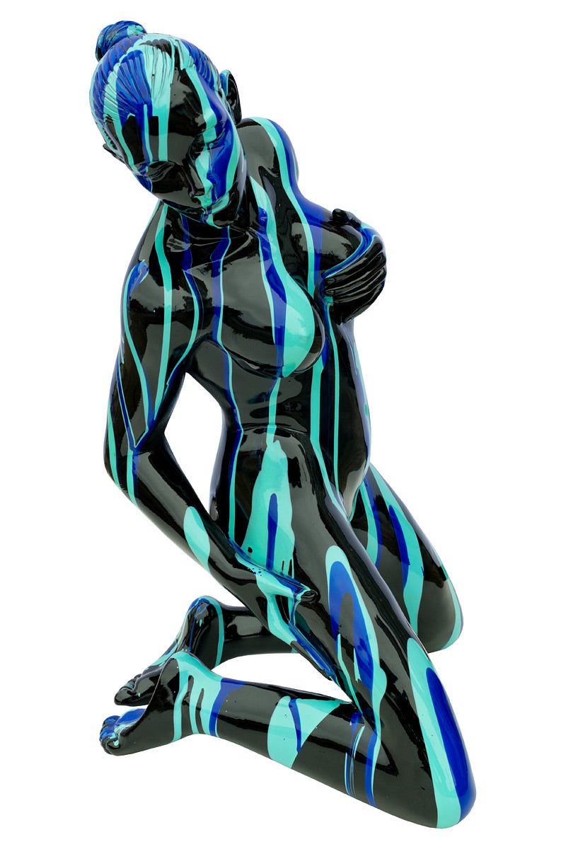 Amorous Lady sculpture 1 Black & Blue