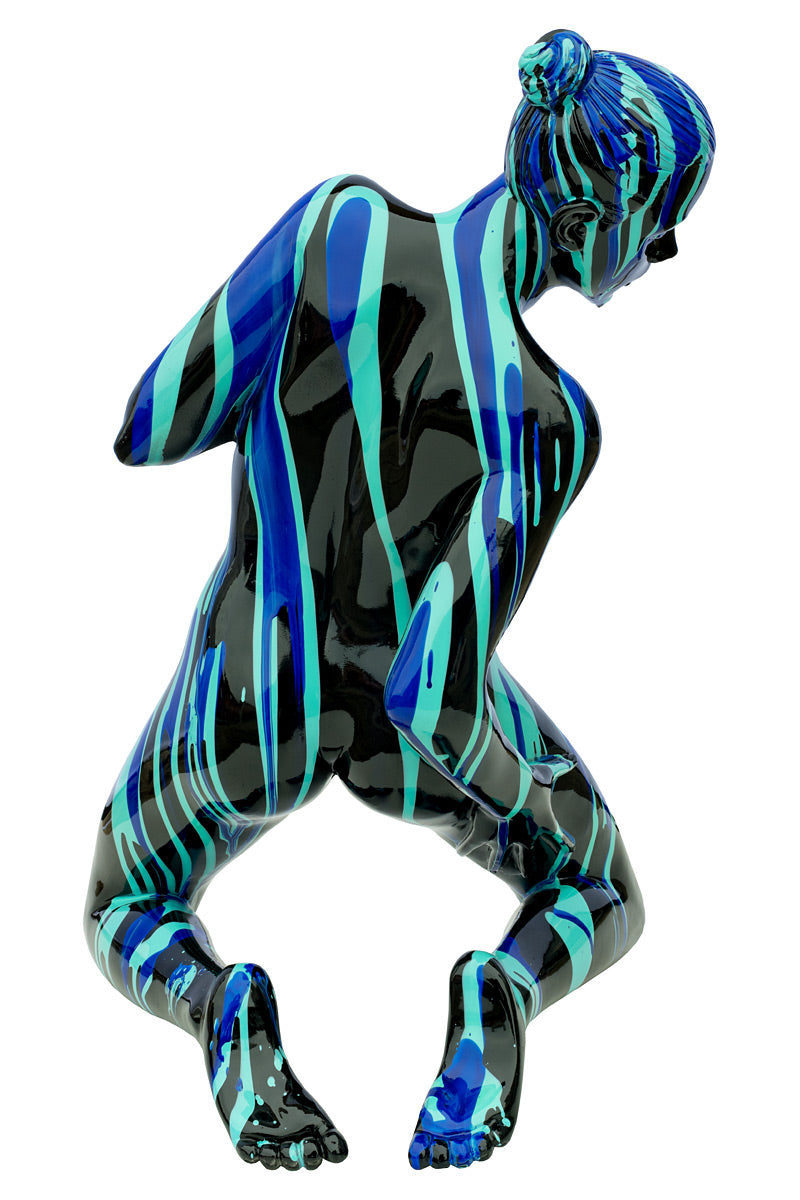 Amorous Lady sculpture 1 Black & Blue