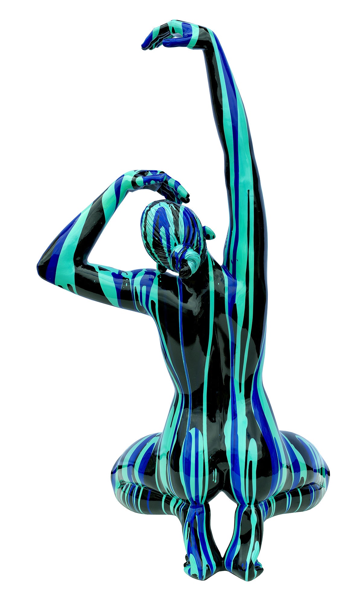 Amorous Lady sculpture 3 Black & Blue