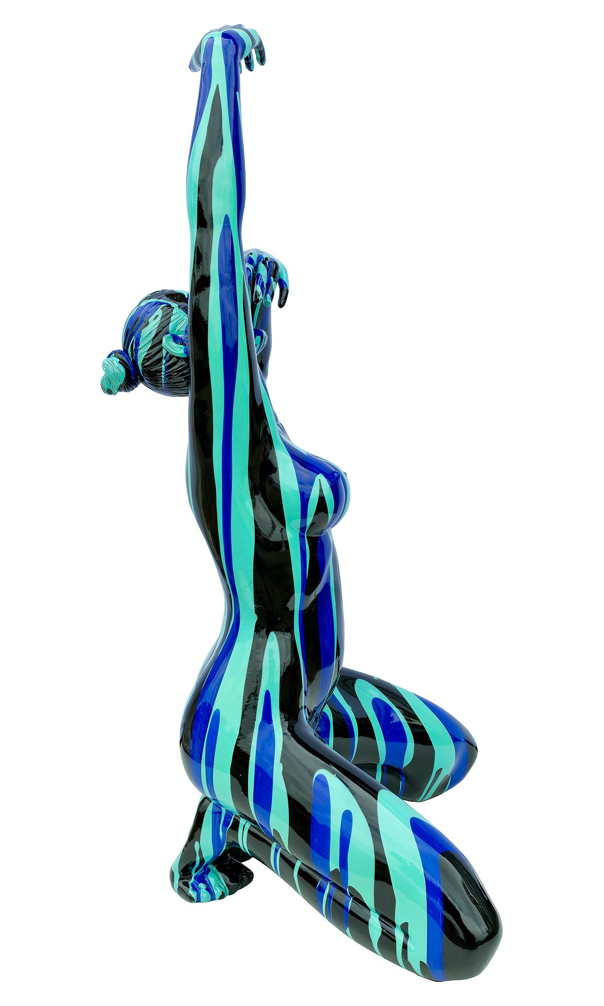 Amorous Lady sculpture 3 Black & Blue