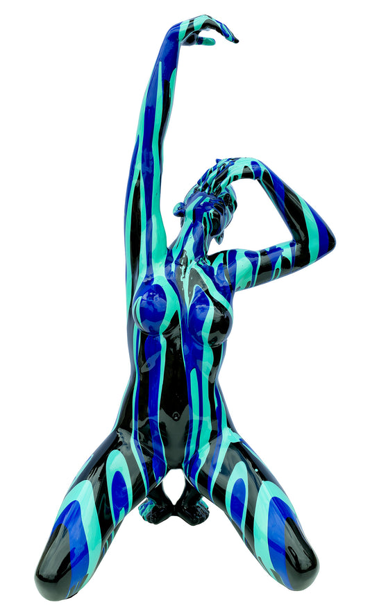 Amorous Lady sculpture 3 Black & Blue
