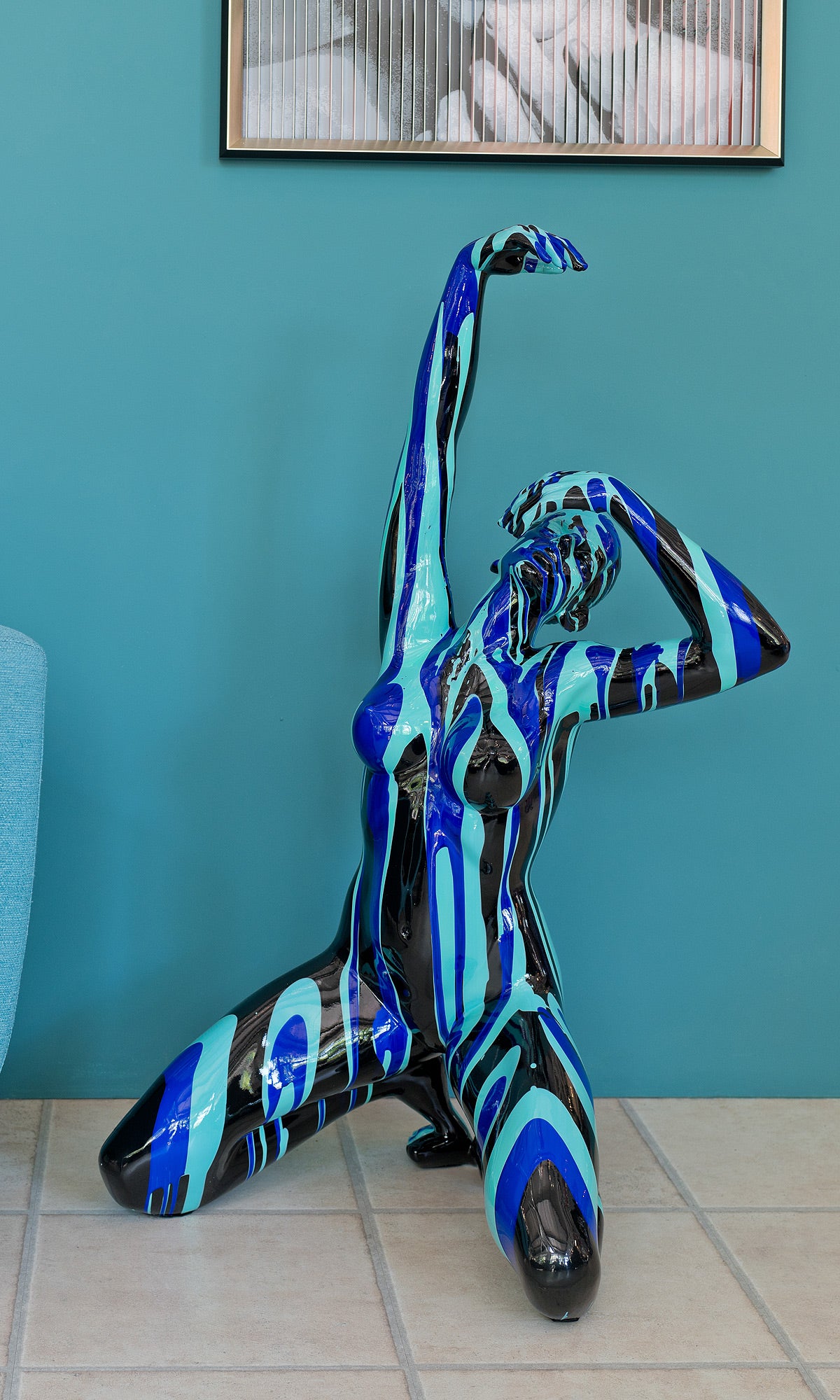 Amorous Lady sculpture 3 Black & Blue
