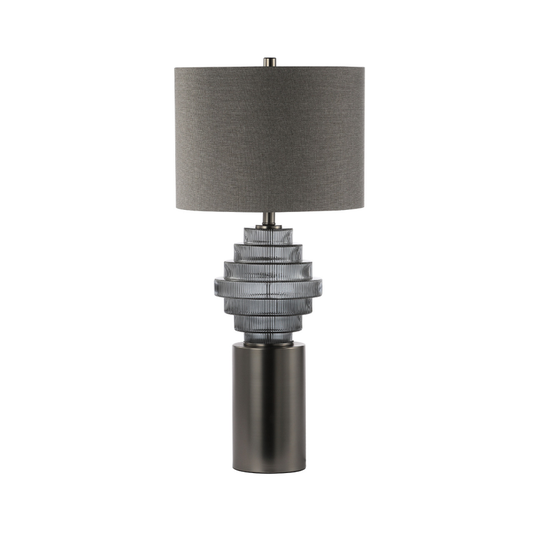 Smoke glass table lamp