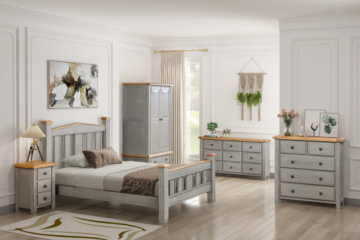 Noah Grey Oak Bed frame