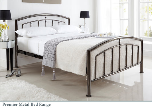 Carter Premier Bed frame -Black Nickel