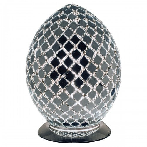 30cm Egg Lamp  - Mirrored