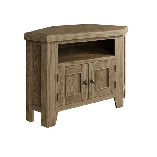 HO-Smoked Oak Corner Tv unit