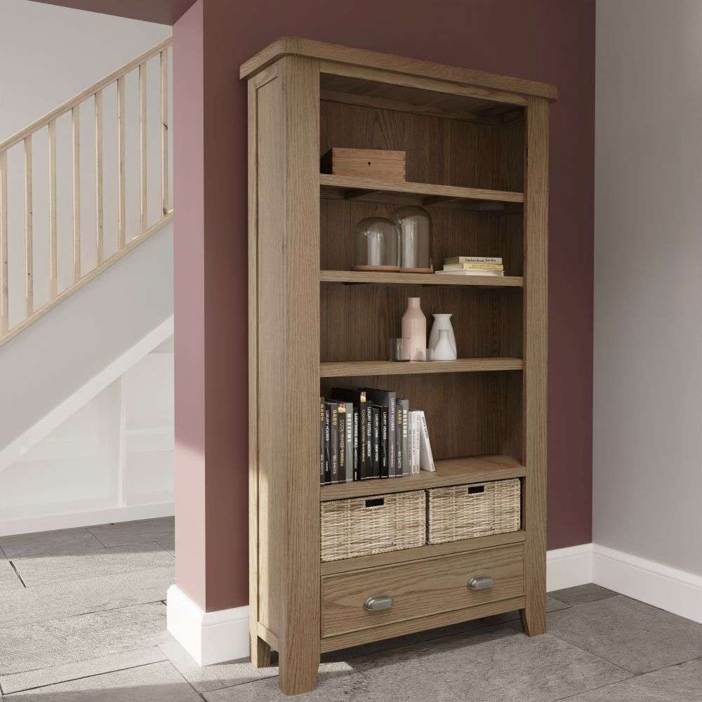 HO-Smoked Oak Large Bookcase