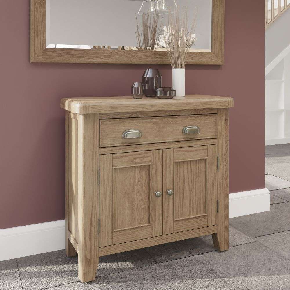 HO-Smoked Oak small Sideboard 2 door 1 drawer