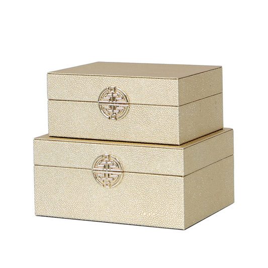 Set of 2 Jewellery boxes Gold