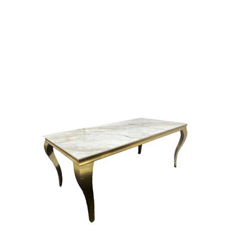 Gold Louis Table & chairs