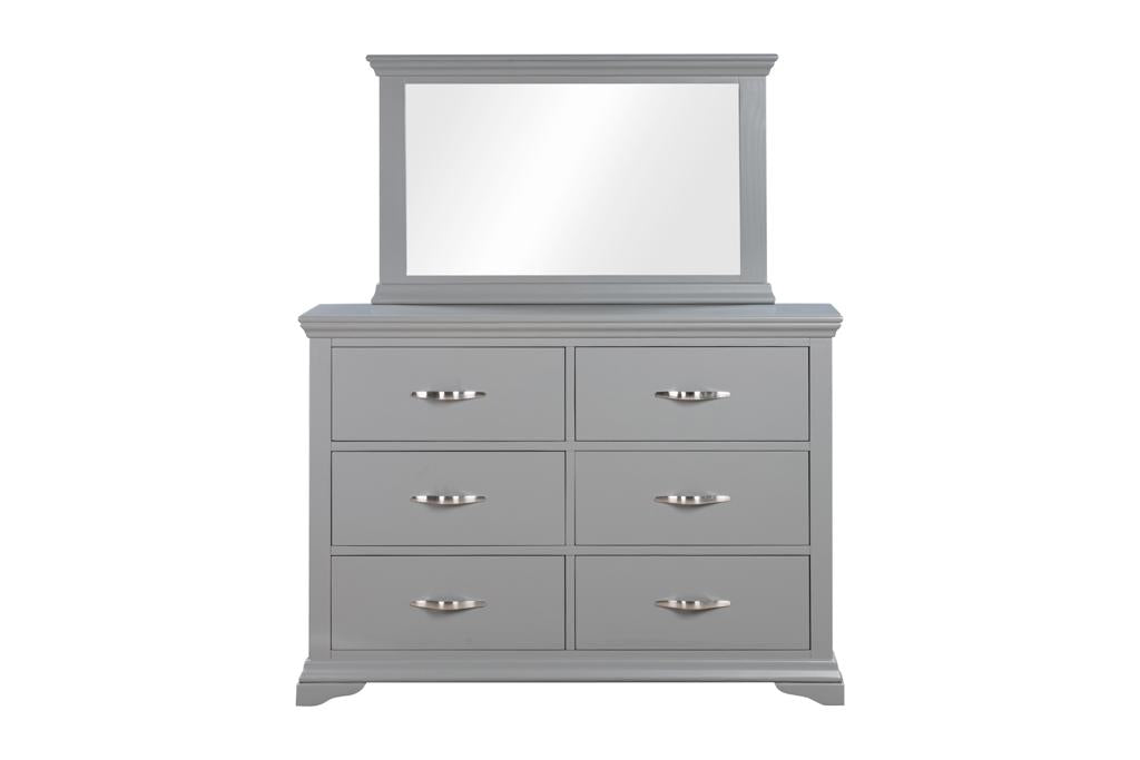 Lucca 6 Drawer chest with Mirror