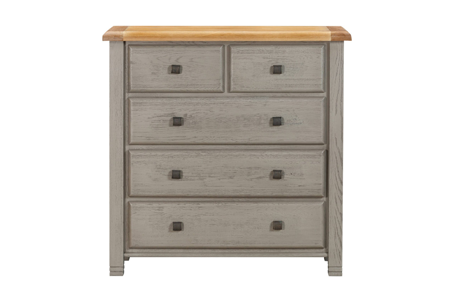 Noah 2 over 3 Drawer grey oak chest