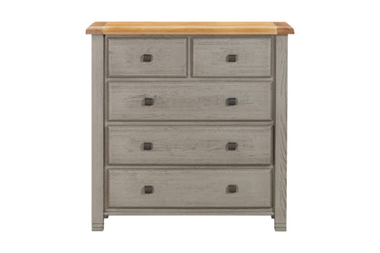 Noah 2 over 3 Drawer grey oak chest