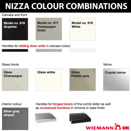 Nizza 200cm Left Door Sliding Wardrobe