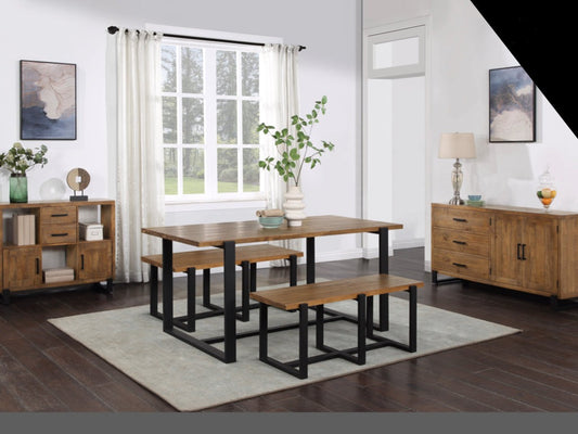 Penny Rustic 1.5 Table, bench & Chairs