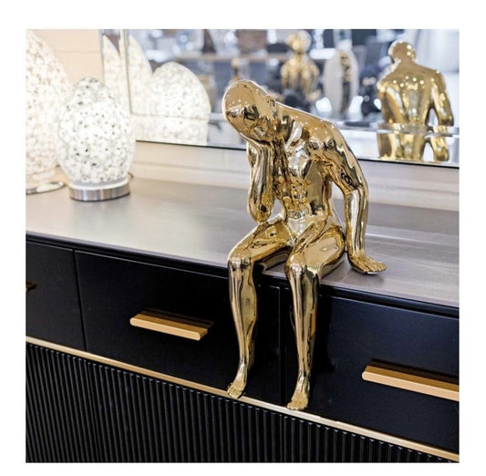 Gold Thinking Man