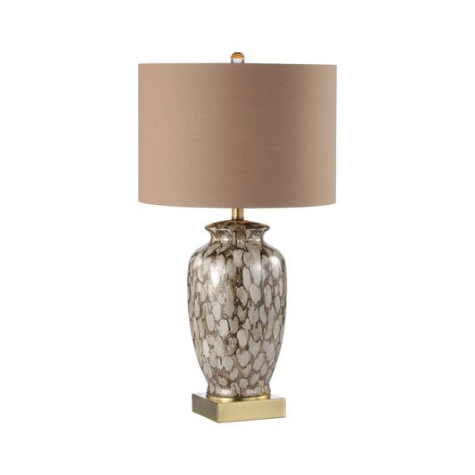 Brown patterned Ceramic table lamp 76.2cm